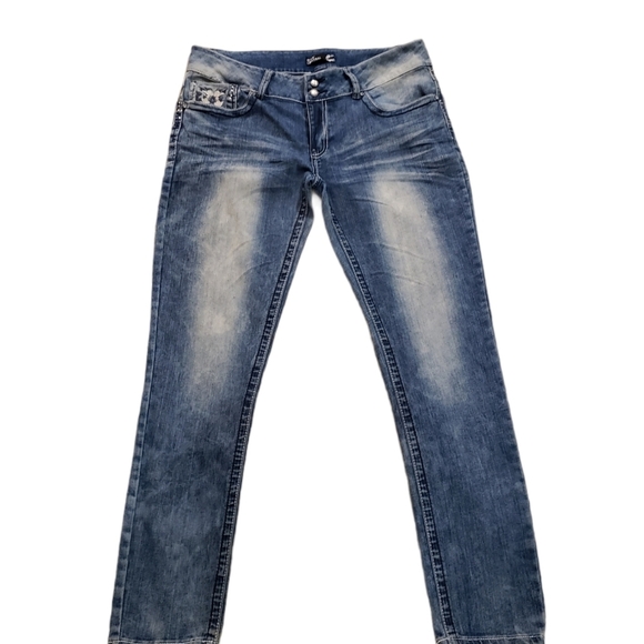 LADIES BODY CENTRAL EMBELLISHED JEANS SIZE 15 - Picture 1 of 16
